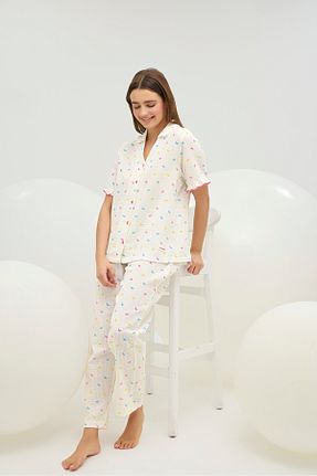 ست لباس راحتی رنگی زنانه طرح دار Sevim - کد 917553104