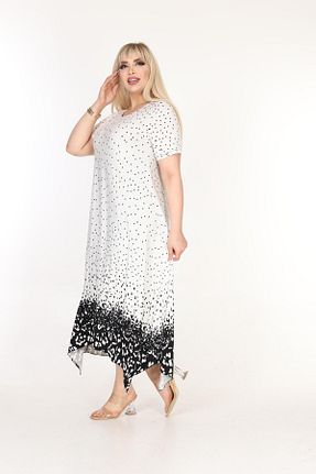 لباس سایز بزرگ سفید زنانه Penye mami butik - کد 920587025