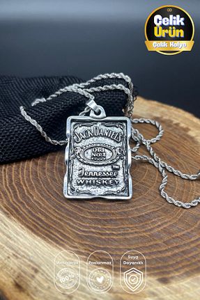 گردنبند استیل ( فولاد ) طوسی زنانه استیل ضد زنگ Balzamin Design - کد 917551273