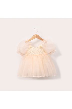 سرهمی بژ بچه گانه آستین بادکنکی Ma Moi Baby For A Little Smile - کد 917534436