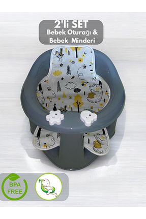صندلی تغذیه طوسی PONÇİK BEBEK - کد 882365999