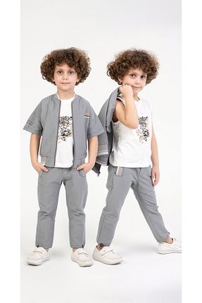 ست بالاتنه و پائین تنه آبی بچه گانه بافتنی lessotto - کد 920601249