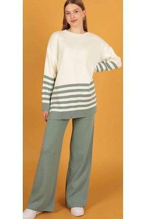 ست بالاتنه و پائین تنه فیروزه ای زنانه تریکو Kaktüs - کد 917538937