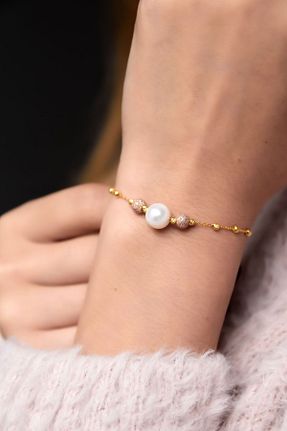 دستبند نقره طلائی زنانه 925 عیار Papatya Silver - کد 199711656