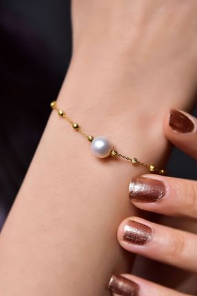 دستبند نقره طلائی زنانه 925 عیار Papatya Silver - کد 686030583