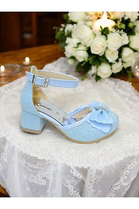 کفش مجلسی آبی بچه گانه چرم مصنوعی PATİK BEBE - کد 820523876