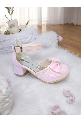 کفش مجلسی صورتی بچه گانه پاشنه ضخیم PATİK BEBE - کد 827137931