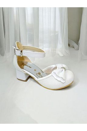 کفش مجلسی سفید بچه گانه چرم مصنوعی PATİK BEBE - کد 873436693