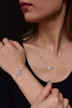 ست نقره زنانه زیرکن Papatya Silver - کد 246487214
