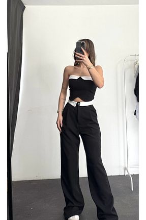 ست بالاتنه و پائین تنه مشکی زنانه اسلیم nona butik - کد 920609919