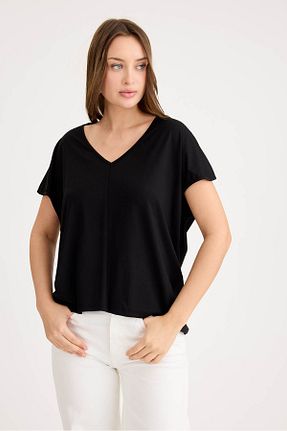 بلوز مشکی زنانه اورسایز Vitrin - کد 917577164
