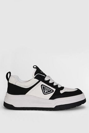 کفش اسنیکر مشکی زنانه چرم اصل CihanShoes - کد 917604365