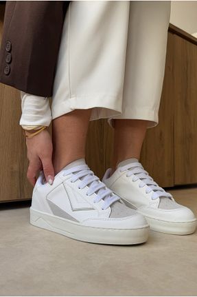 کفش اسنیکر سفید زنانه بند دار Mupa Shoes - کد 917615343