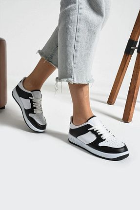 کفش اسنیکر مشکی زنانه بند دار CekModa - کد 917633571