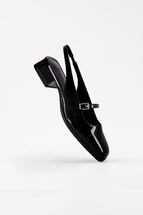 کفش آکسفورد مشکی زنانه پلی اورتان Bershka - کد 894832191