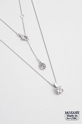 گردنبند نقره سفید زنانه 925 عیار So Chic - کد 924282302
