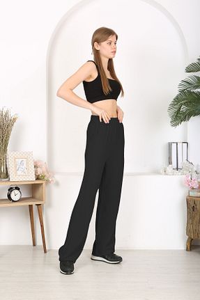 ست بالاتنه و پائین تنه مشکی زنانه بافتنی OKULCUBABA - کد 917635103