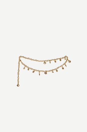 کمربند طلائی زنانه زنجیر Bershka - کد 917641453