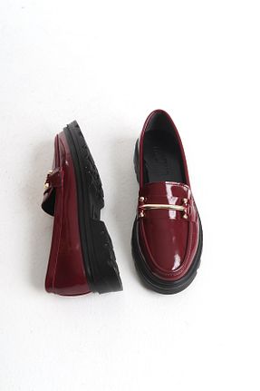 کفش آکسفورد زرشکی زنانه چرم لاکی Shoesers - کد 917654695