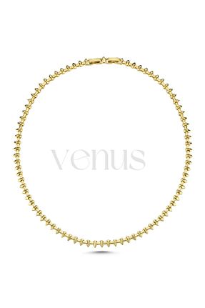 گردنبند استیل ( فولاد ) طلائی استیل (فولاد) VenüsDesign - کد 905375221