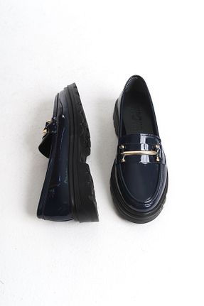کفش آکسفورد سرمه ای زنانه چرم لاکی Shoesers - کد 917654657