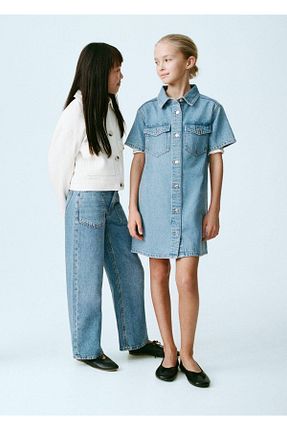 شلوار جین آبی بچه گانه رگولار MANGO Kids - کد 899216101