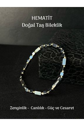 دستبند جواهر طوسی زنانه سنگ طبیعی Tuana Trend - کد 869809431