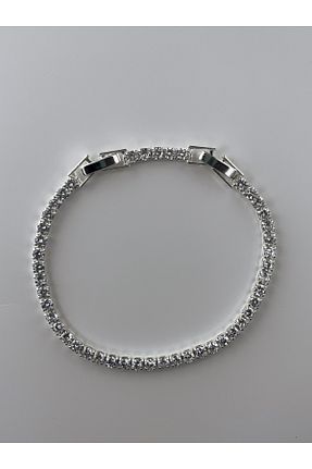 دستبند استیل (فولاد) سفید سنک زیرکون LUNARJA - کد 917724647