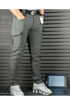 شلوار آبی مردانه بافتنی TAKTİK - کد 917730994