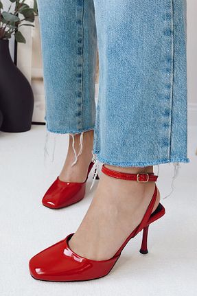 کفش پاشنه بلند کلاسیک قرمز زنانه چرم مصنوعی POLKA STORE - کد 917745326