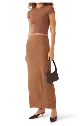 دامن قهوه ای زنانه Kalem Alice and Olivia - کد 917747368