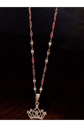 گردنبند استیل ( فولاد ) متالیک زنانه سنگ stainles steel - کد 917757618