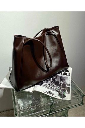 کیف دوشی قهوه ای زنانه چرم مصنوعی shop - کد 917749102
