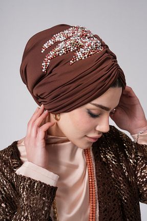 کلاه شنای حجاب قهوه ای زنانه Ambargo - کد 917776728