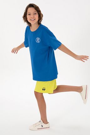 تیشرت نارنجی بچه گانه اورسایز U.S. Polo Assn. - کد 889964388