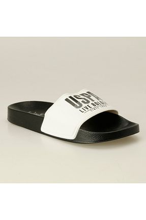 دمپائی سفید مردانه پاشنه تخت U.S. Polo Assn. - کد 894017739