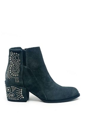 بوت / نیم بوت طوسی زنانه چرم خالص trendytopuk - کد 366430885