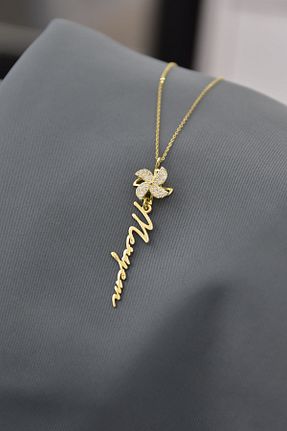 گردنبند نقره طلائی زنانه 925 عیار Papatya Silver - کد 204478172