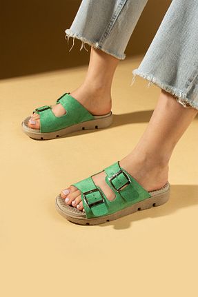 دمپائی سبز زنانه نبوک Pembe Potin - کد 906418680