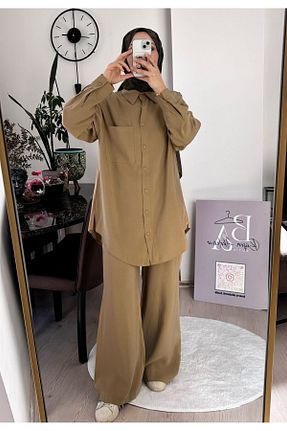 ست بالاتنه و پائین تنه حجاب زرد زنانه Skinny Puane - کد 904896106