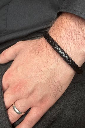 دستبند جواهر مشکی مردانه Leo