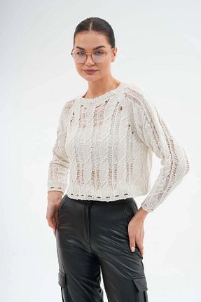 پلیور نباتی زنانه İKLİM LİFE - کد 904856701