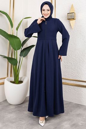 کلاه و ابایا سرمه ای زنانه بافتنی ModaMerve - کد 904914904