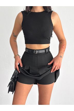 دامن مشکی زنانه پارچه Zula Moda - کد 904930773