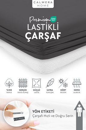 ست ملحفه سایز بزرگ طوسی Penye Calmera - کد 867952798