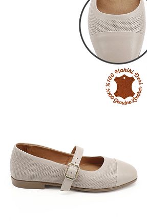 بابت بژ زنانه چرم خالص GÖNDERİ(R) - کد 904958824