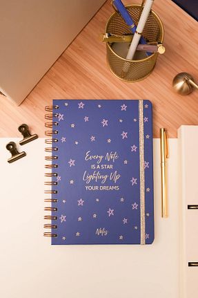 دفتر آبی Sert Matt Notebook - کد 904948035