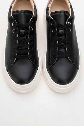 کفش اسنیکر مشکی زنانه چرم اصل luvishoes - کد 904955485