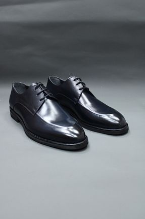 کفش کلاسیک سرمه ای مردانه چرم خالص VAHAP - کد 899985832