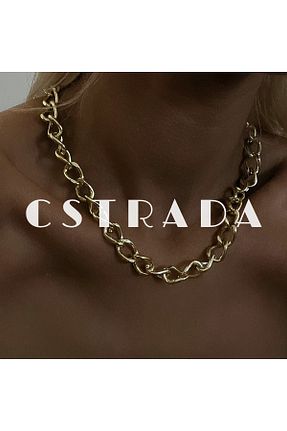 گردنبند استیل ( فولاد ) زرد استیل ضد زنگ CSTRADA - کد 904981753